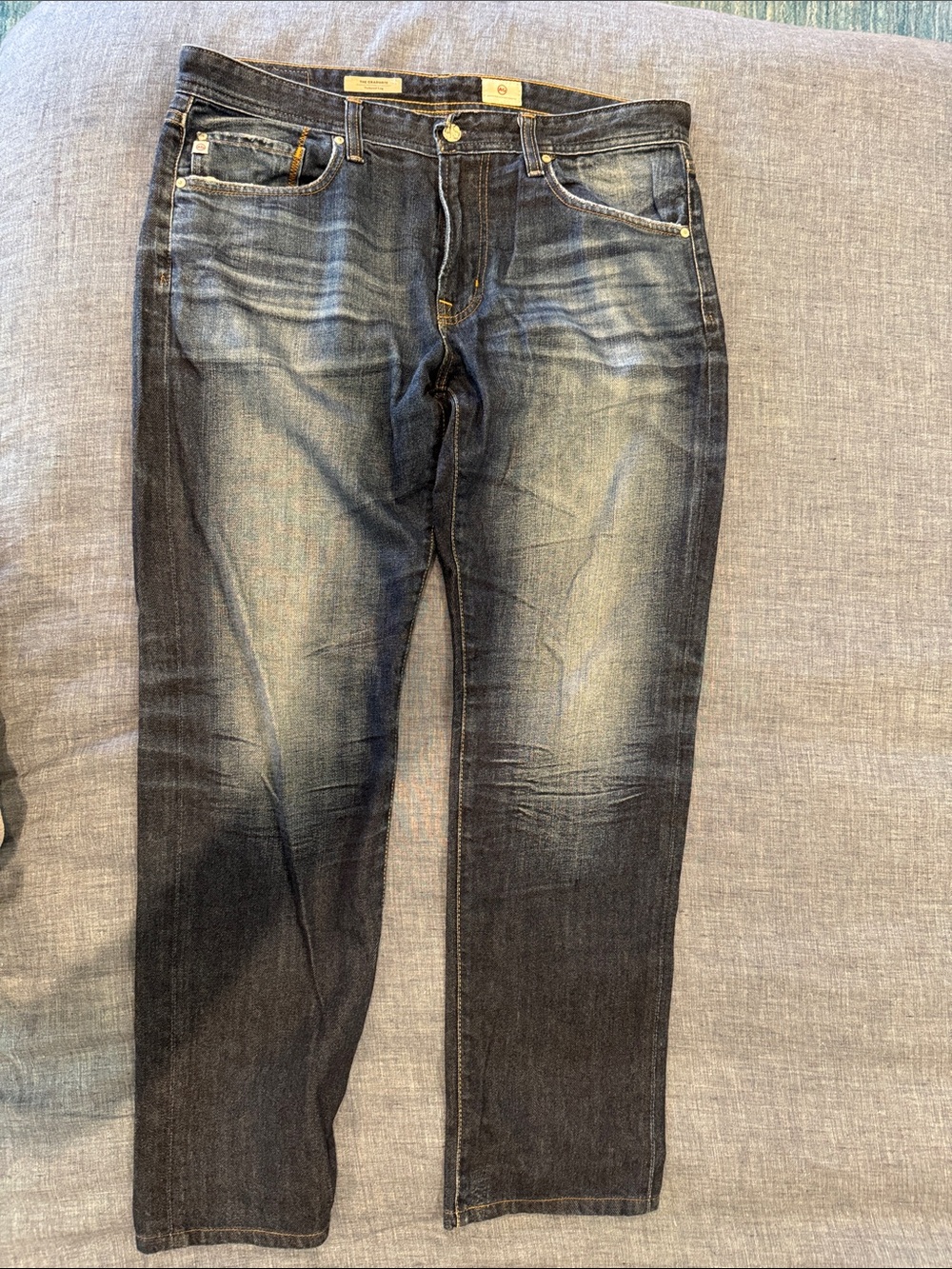 AG Adriano Goldschmidt Men's Dark Wash Blue Jeans - Tailored Leg